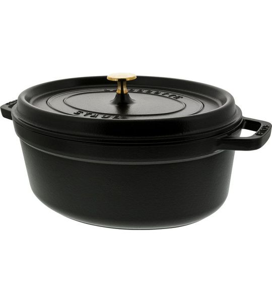 Staub Ovale Stoof-/Braadpan 31 cm Zwart