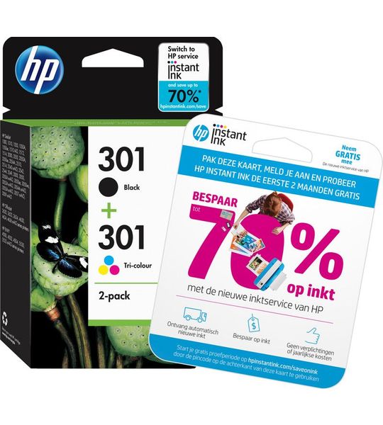 HP 301 Cartridges Combo Pack