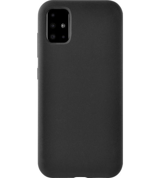 Azuri Siliconen Samsung Galaxy A71 Back Cover Zwart