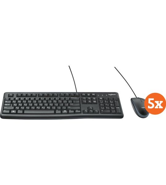 Logitech MK120 Toetsenbord en Muis QWERTY 5-Pack
