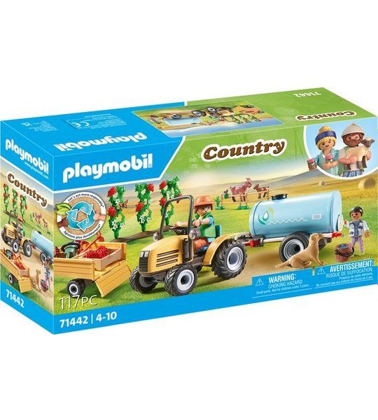 PLAYMOBIL Country Tractor met aanhanger en watertank - 71442