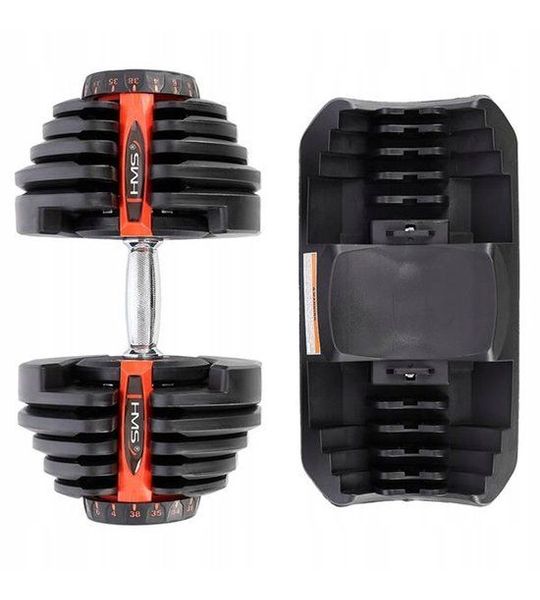 Verstelbare Halter HMS SR80 - 37,4 kg met 10 schijven