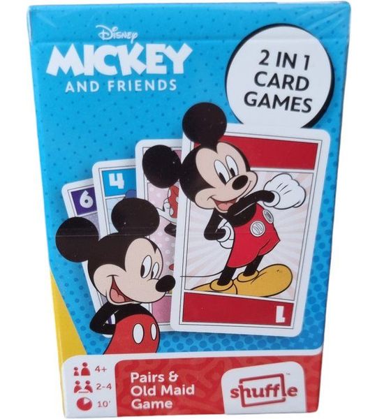 Shuffle - Mickey and friends - 2 in 1 card game - pairs & old maid game