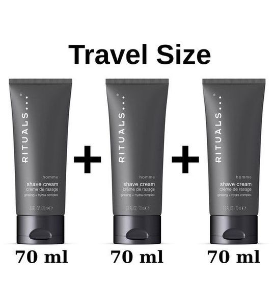 Rituals of Homme - 3 X Travel Shave Cream - Scheercreme a 70 ml x 3 = 210 ml
