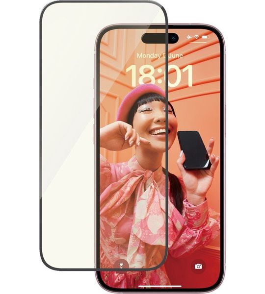 PanzerGlass Ultra-Wide Fit Apple iPhone 15 Blauw Licht Filter Screenprotector Glas Zwart