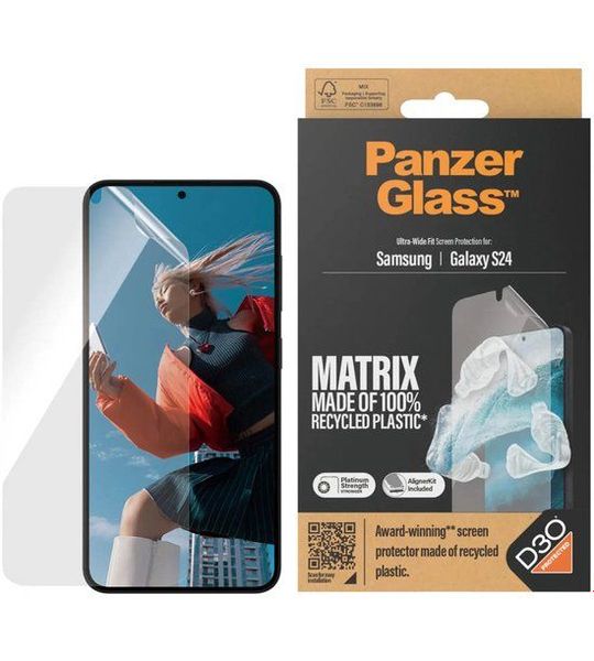 PanzerGlass Matrix D3o Ak Screenprotector Voor Samsung Galaxy S 2024 Transparant