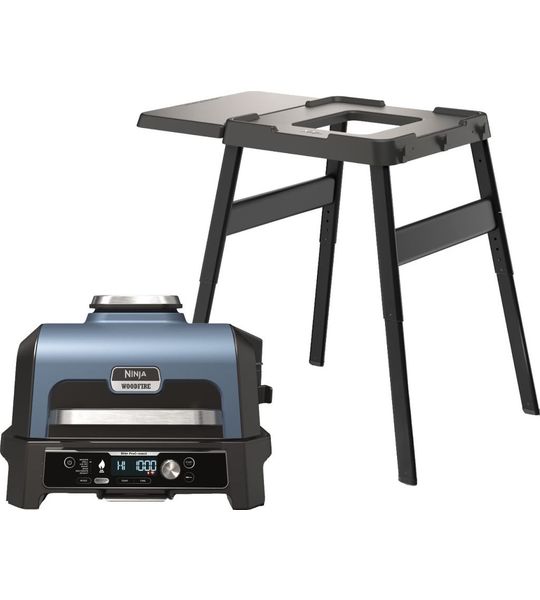 Ninja Woodfire Pro XL Elektrische BBQ Grill en Roker OG901EU + Ninja Woodfire Standaard