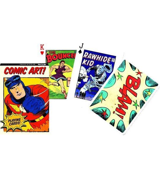 Vintage Comic Art Speelkaarten - Single Deck