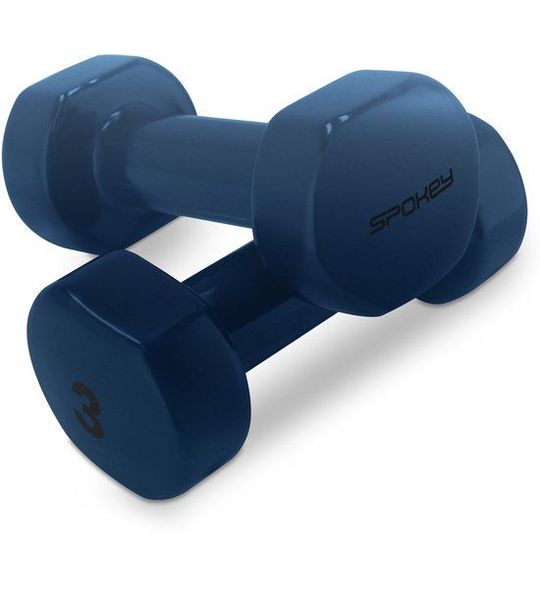 Spokey SHAPE Dumbbells - Wit - Gietijzer met vinyl coating - 2x 3 kg
