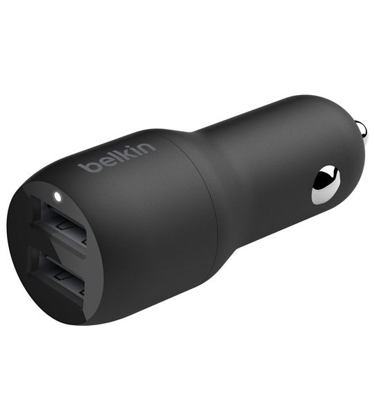 Belkin Dual USB-A Car Charger, 12W X2 Oplader