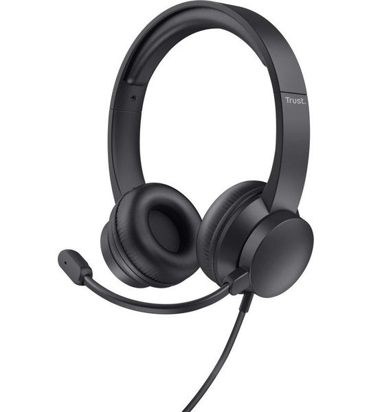 Trust HS-150 Analoge PC Headset Headset Zwart