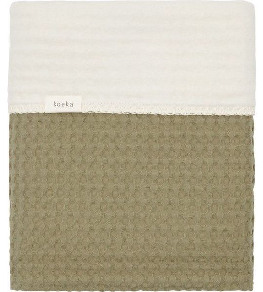 Deken Wieg Koeka Wafel Fleece Moss