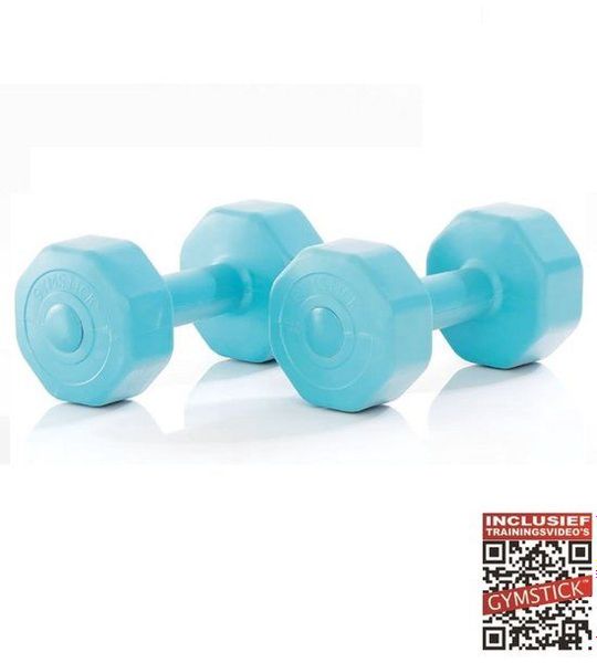 Gymstick Active Vinyl Dumbells - Met Online Trainingsvideo's - 2 x 5kg