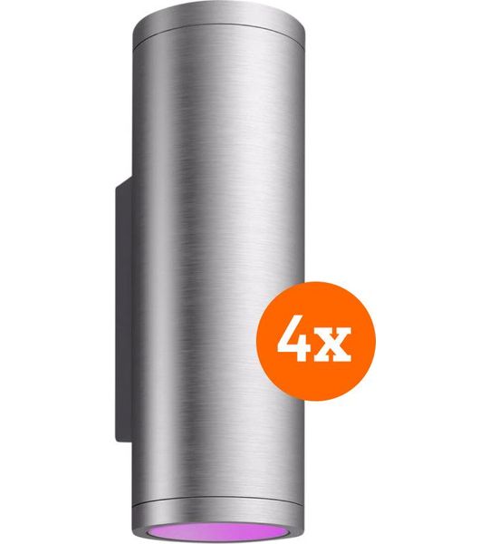 Philips Hue Appear muurlamp White & Color - RVS 4-Pack