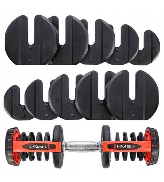 HMS SR80 Verstelbare Dumbbell 37,4 kg - Innovatief Fitness Gewicht