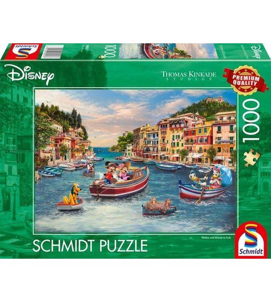 Disney Mickey en Minnie in Italië, 1000 stukjes - Puzzel