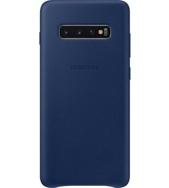 Samsung Galaxy S10 Plus Leather Cover Blauw