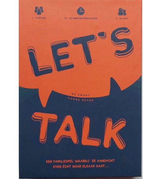 Lets Talk Familiespel waarbij de aandacht even naar elkaar gaat