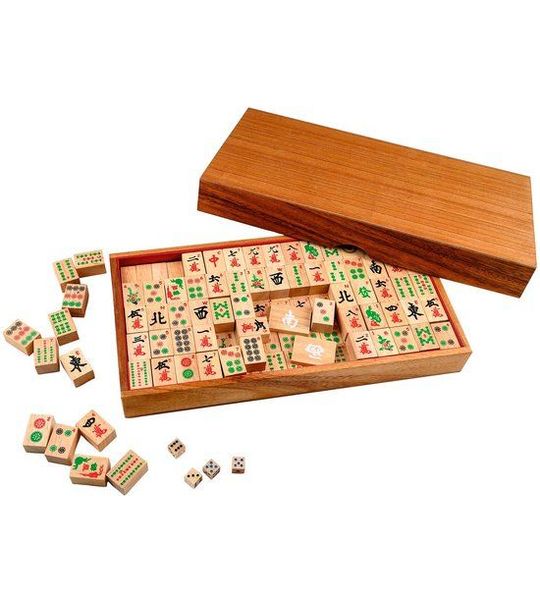 Philos Mah Jongg met Arabische cijfers hout