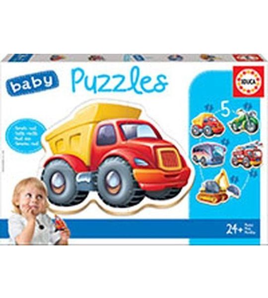 Set van 5 Puzzels Baby Educa Auto's