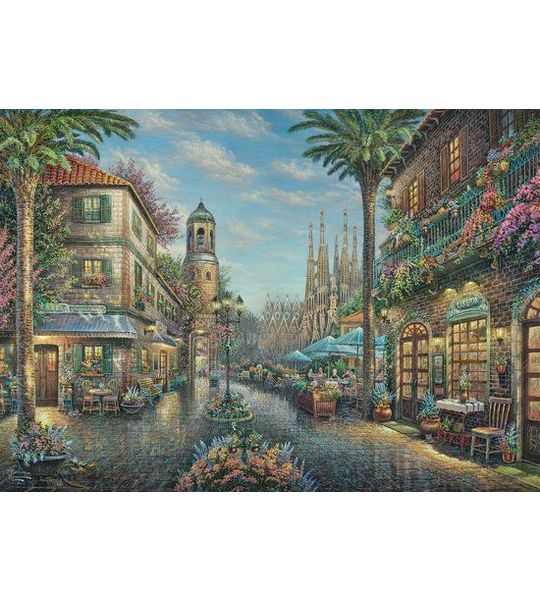 Kinkade Spaans Café - 1000 stukjes - Puzzel