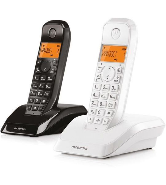 Motorola S1202 Dect Duo Wit-zwart