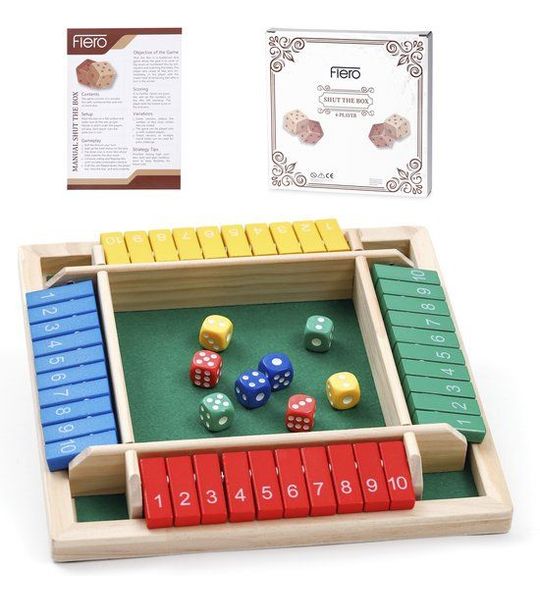 Shut The Box | 4 Spelers | Kleur