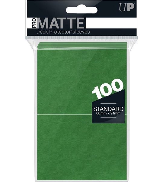 Ultra Pro-Matte Board Game Sleeves: Standard Green (66x91mm) - 100 stuks