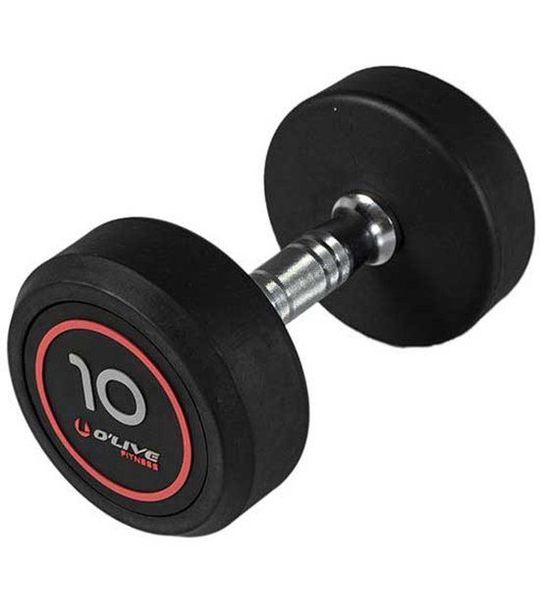 Olive Professionele Dumbbell 10 Kg Zilver