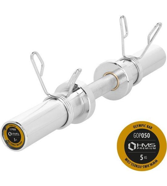 HMS GOP050 - Olympische Halterstang - 5KG - 50CM - Kogelgelagerd