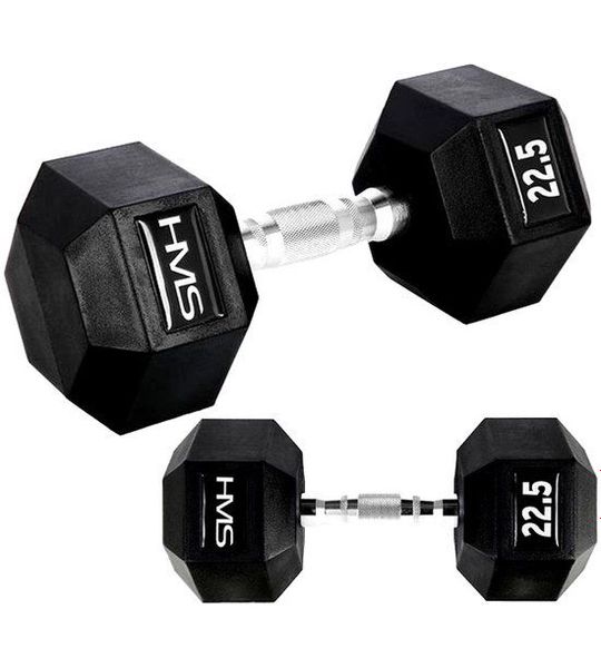 Hex Dumbbell 22,5 KG - Met rubber bekleed staal voor professionele training