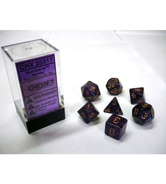 Polydice 7 Dobbelstenenset Hurricane Speckled