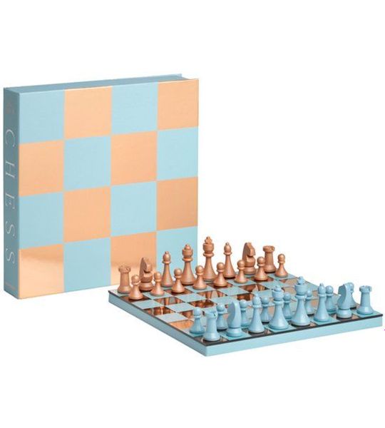 Printworks Classic - Art Of Chess Mirror - Lichtblauw/Koper