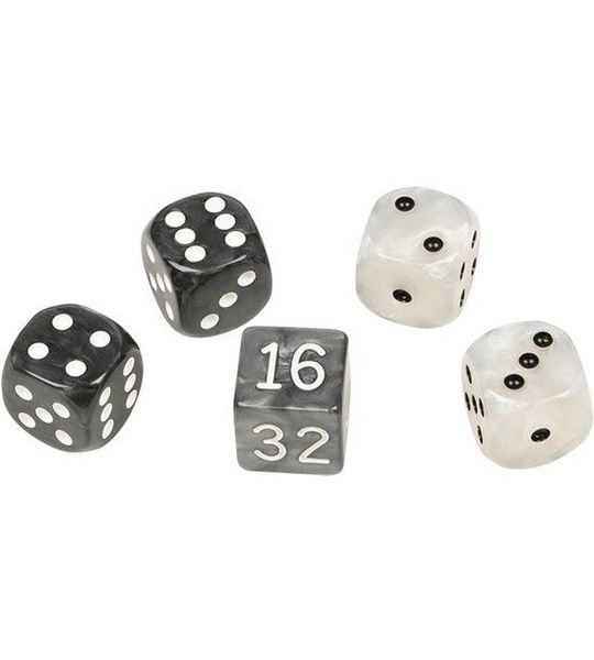 Philos dobbelset backgammon kunststof zwart-wit spelaccessoire.