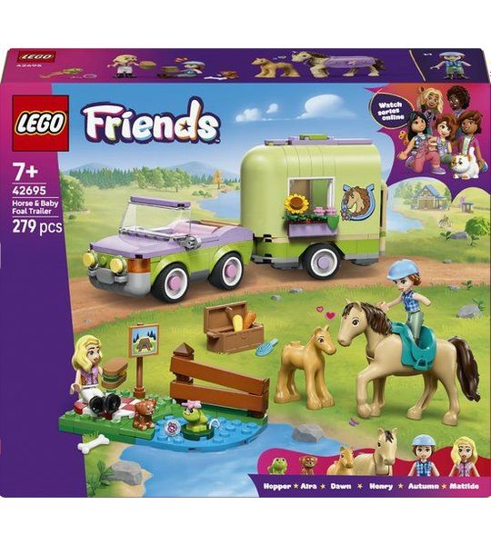 LEGO Friends 42695 Trailer met paard en veulen