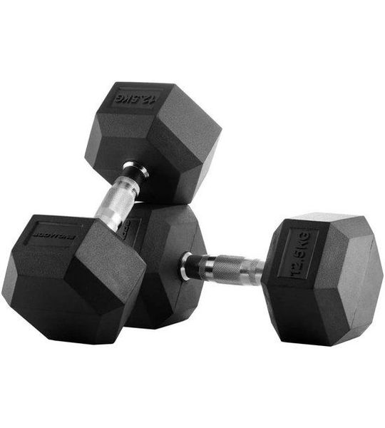 Bodytone Hex Dumbbells 12.5kg Zilver 12.5 kg