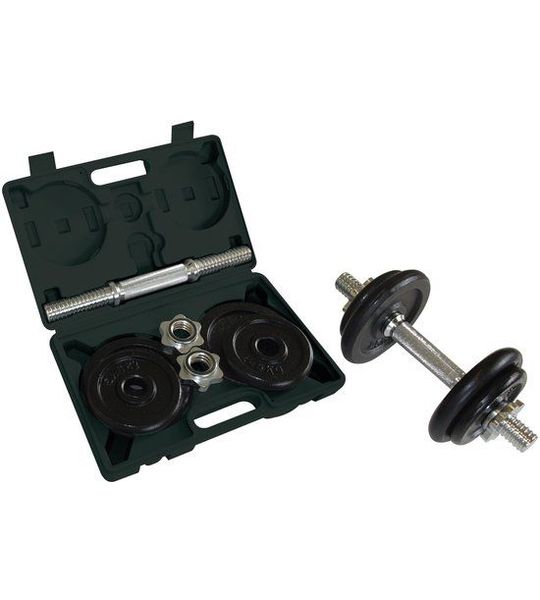 Schildkröt dumbbell set fitness gewichten in handige draagkoffer.