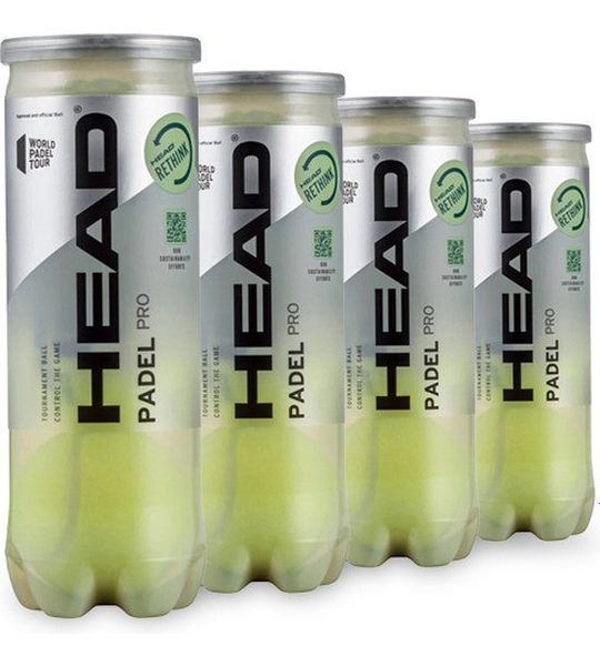 Head Pro Padel Ballen - 4 Pack (4 Blikken à 3 ballen per stuk)