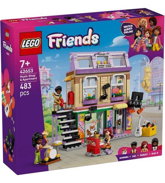 LEGO Friends Muziekwinkel en Appartement Bouwpakket voor Kinderen - 42653
