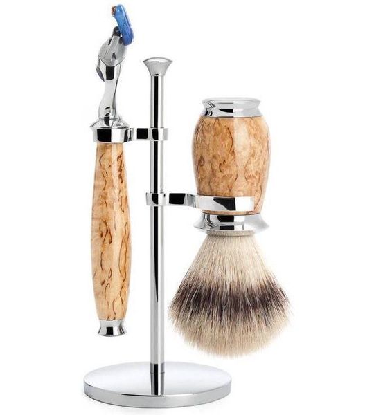 MÜHLE Fusion Silvertip Fibre (Syntetisch) Purist Masterbirke