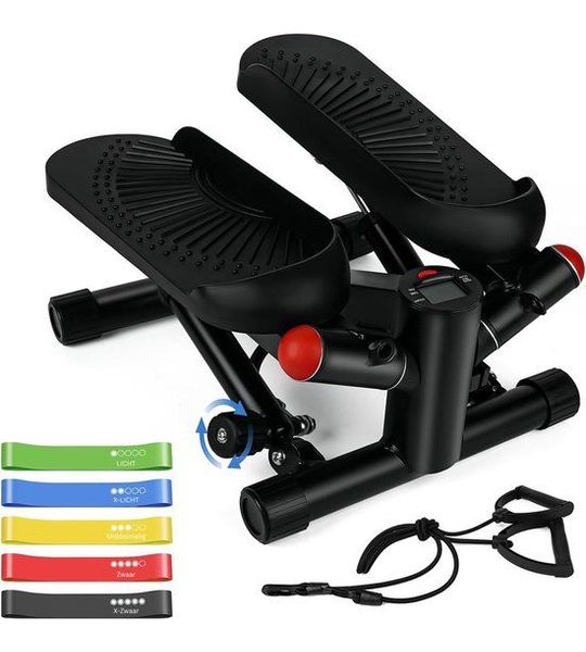 ApexArte® Stepper Fitness - Hometrainer - Crosstrainer Mini - Zwart