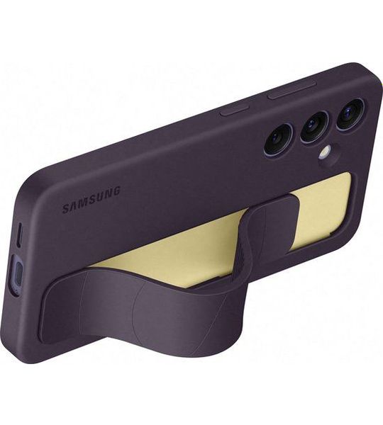 Samsung Galaxy S24 Standing Grip Back Cover Donkerpaars