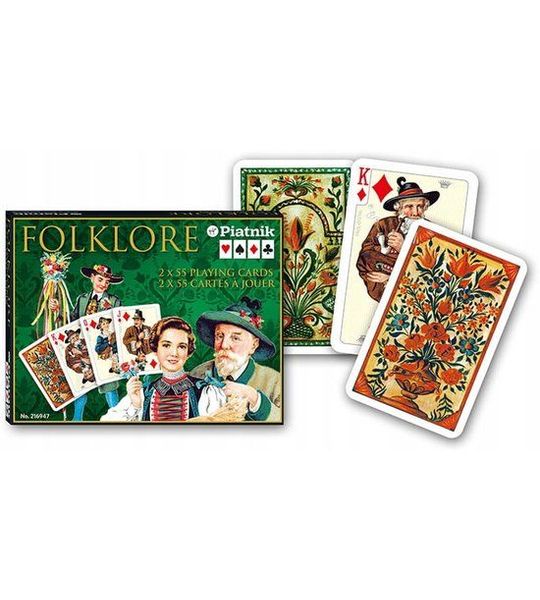 Piatnik Speelkaarten Folklor - 2 Dekken in Luxe Doos