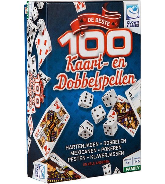 Spel speelkaarten en dobbelen clown | 6 stuks