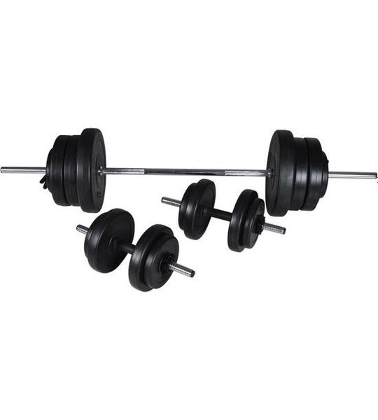 vidaXL Barbell- en dumbbellset - 60,5 kg - Fitnessset