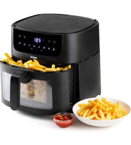 DOMO DO543FR - Heteluchtfriteuse - 8L - met kijkvenster - 8L - Zwart