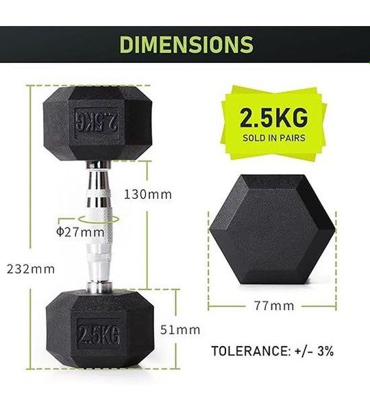 dumbbell set 2.5kg x 2,