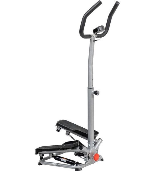 ApexArte® Stepper Fitness - Hometrainer - Crosstrainer Mini - Zwart en Grijs