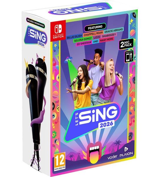 Koch Software Let's Sing 2026: 2-mic Pack Uk Switch
