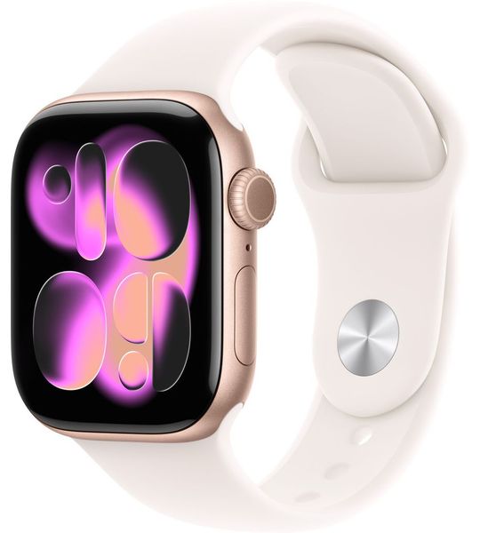 Apple Watch Series 11 gps - 42mm aluminium Case - Light Blush Sport Band M/l Smartwatch Rose Gold